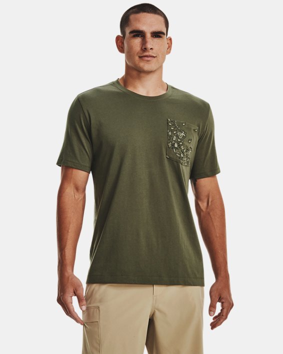 Men's UA Outdoor Pocket T-Shirt in Green image number 0
